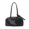 A Simple Cowhide Boston Bowling Bag for Women