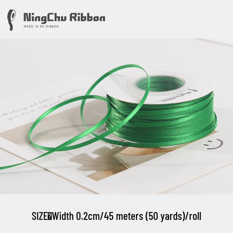 2mm Double-Sided Satin Ribbon Bookmark for Wedding Bows and Gift Wrapping