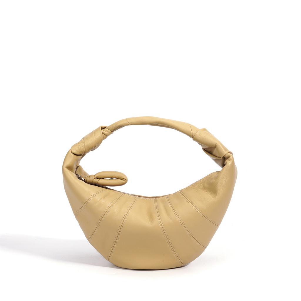 Designer Croissant Bag, Sheepskin Dumpling Bag, Simple and Elegant Versatile Underarm Bag