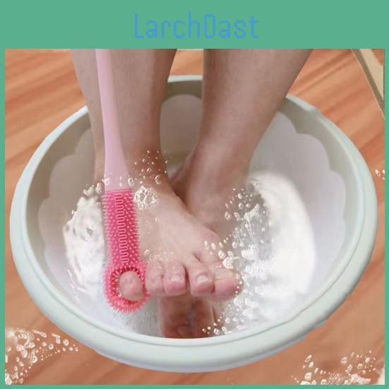 Set 2pcs Cleaning Foot Brush For Toe Seam Massage And Dead Skin Removal Long Handle Silicone Foot Brush And Toe Cleaning Brush Foot Scrubber Tool