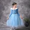 2020 Christmas Autumn Winter Frozen Princess Elsa Dress Girls Long Sleeve Children's Dress Elsa Dress