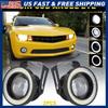 2Pcs 3.5 Inch Round LED Fog Light Spot Driving Lamp W/ Blue Angel Eyes Halo Ring