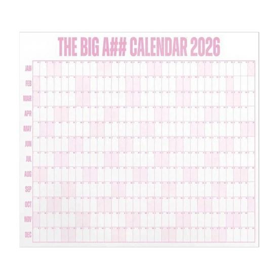 Großer trocken abwischbarer Wandkalender Jan. 2026 - Dez.. Jahresplaner 2026 (12 Monate) – Riesiges Whiteboard – Zeitplan