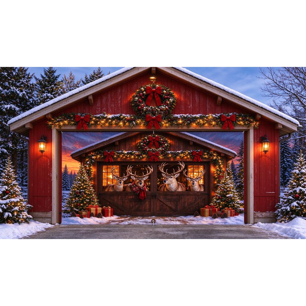 Christmas Door Cover, 189 84 Inch Holiday with and Design