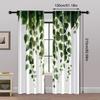 Elegant Set Of 2 Curtains Window Treatment Green Plants Have Climbed Wall Versatile Polyester Without Rod Festive Perfect Made