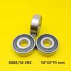 1 PIÈCE 6202/12-2RS Acier à roulement 12x35x11mm Pour Course de moto Électrique Double Roulement scellé en acier