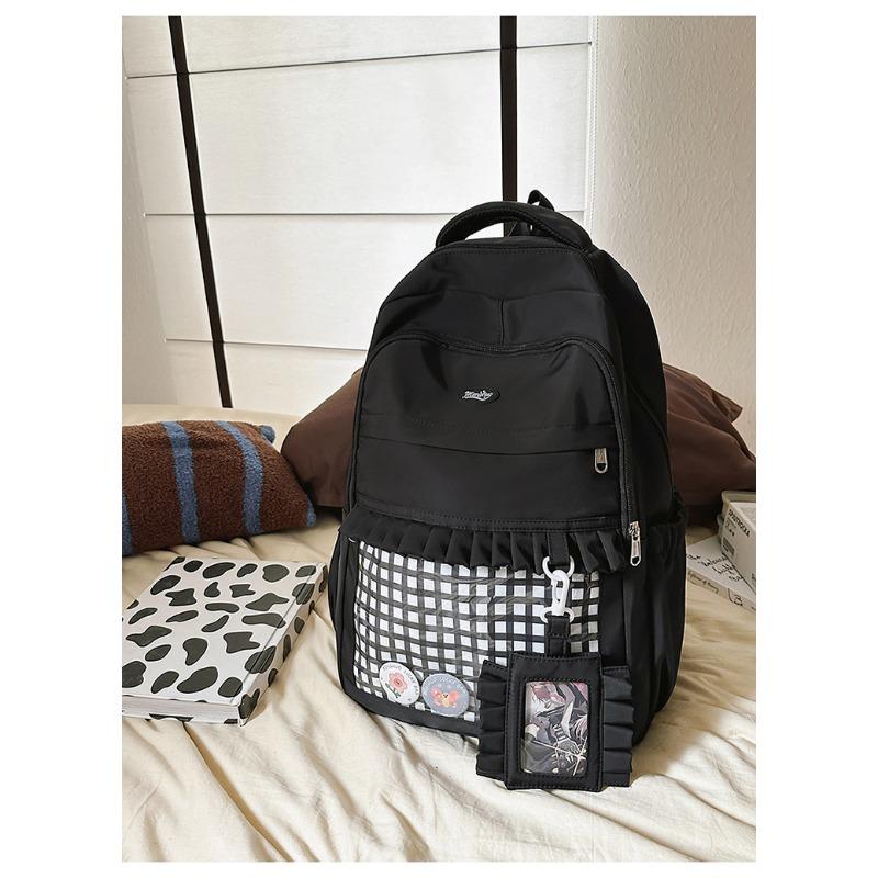 High-value, fresh and sweet, two-dimensional girl, high school student, large-capacity backpack.