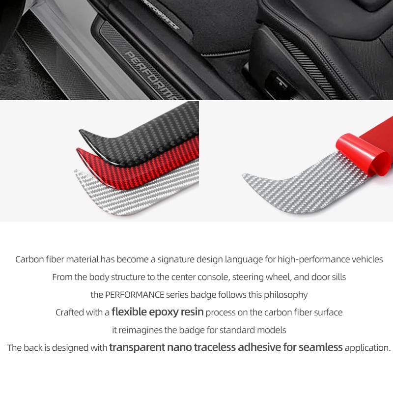 Carbon Fiber For Tesla Model 3 Highland Model Y Juniper Car Interior Dashboard Air Outlet Trim Strip Instrument Auto Accessories