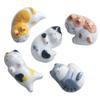 C-RAYS Cat Chopstick Rests, Cute Cat Tableware, Kitchen Cutlery, Japanese Style Animal Figurines, Decorative Tabletop Accessories (Set of 5)