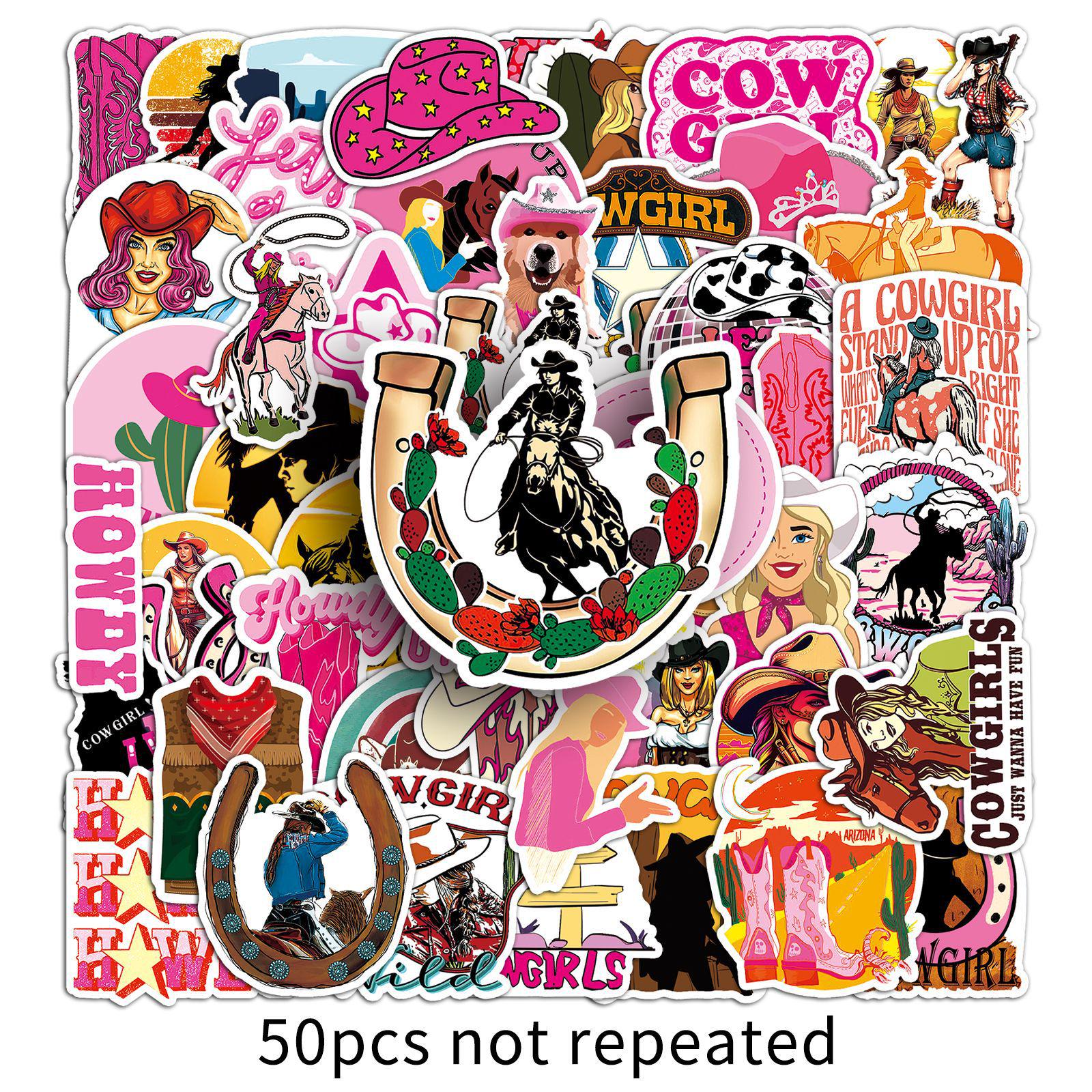 50 Fun Cartoon Waterproof Stickers for Scrapbooking, Stationery, Water Bottles, and More (50 Sheets)