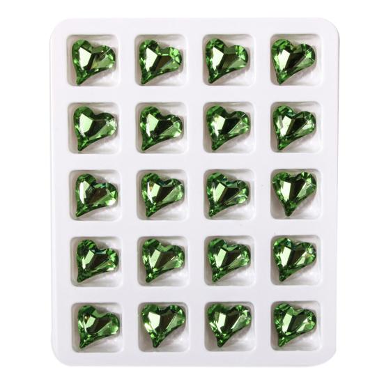 20 szt. Ozdoby do paznokci Żywy kolor DIY Łatwe do nałożenia Delikatne Olśniewające 3D Serce Miłości Prezent urodzinowy do salonu