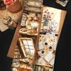 80mm*198cm Vintage Kaffeebohnenladen Blumenlandschaft Washi Tape Kreatives DIY Journal Material Collage Scrapbooking Schreibwaren