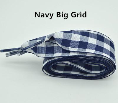 2,5 cm Britischer Stil Gitter Schnürsenkel Damen Herren Druck Sport Lässig Basketball Schwarze Weiße Schuhbänder