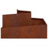 Garden Planter Brown 80 X 80 X 50 Cm Weatherproof Steel