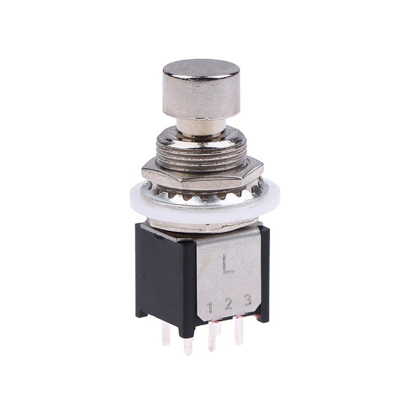 6Pin Emergency Stop Push Button Guitar Effects Pedal Stomp Box for Audio Equipment DPDT Latching Momentary ON/ON Foot Switch