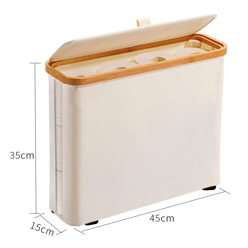 Foldable Bamboo Laundry Basket with Lid and Inner Bag for Bedroom or Bathroom