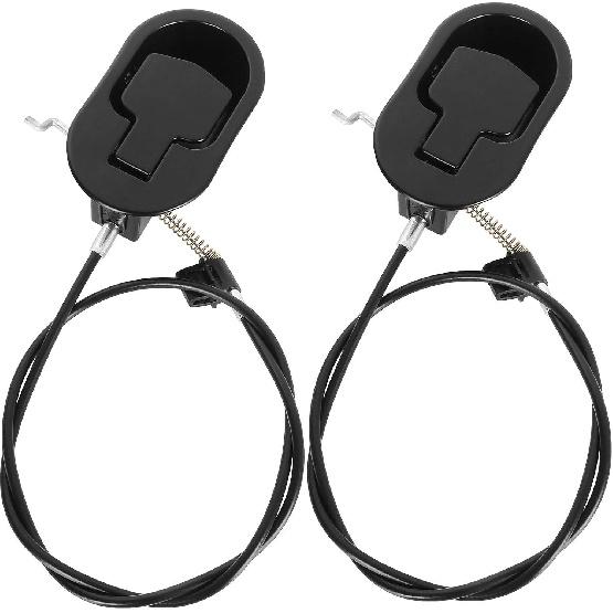 APACALI Recliner Pull Cable Replacement Set of 2, Universal Black Sofa Couch Recliner Release Cables with Metal Pull Handle fits Most Recliner
