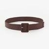 Japanese Pastoral Woven Wide Belt Candy Color Bag Buckle Decorative Dress Jeans Belt Women