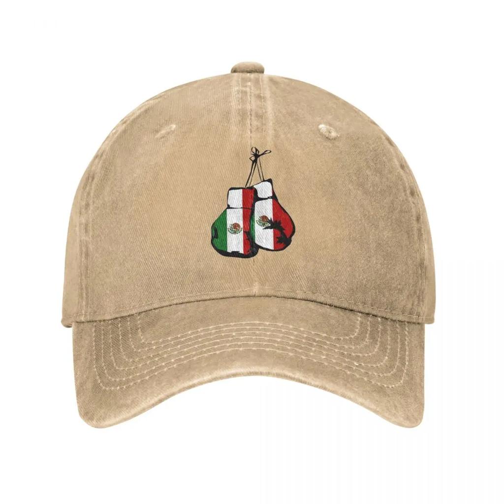 Mexico Flag Mexican Boxing Gloves Men Women Baseball Cap Sport for Boy Distressed Denim Washed Caps Hat Classic Outdoor Sun Cap