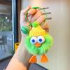 Rabbit Rex Stylish Fur Duck Keychain Plush Doll Bag Accent In Orange