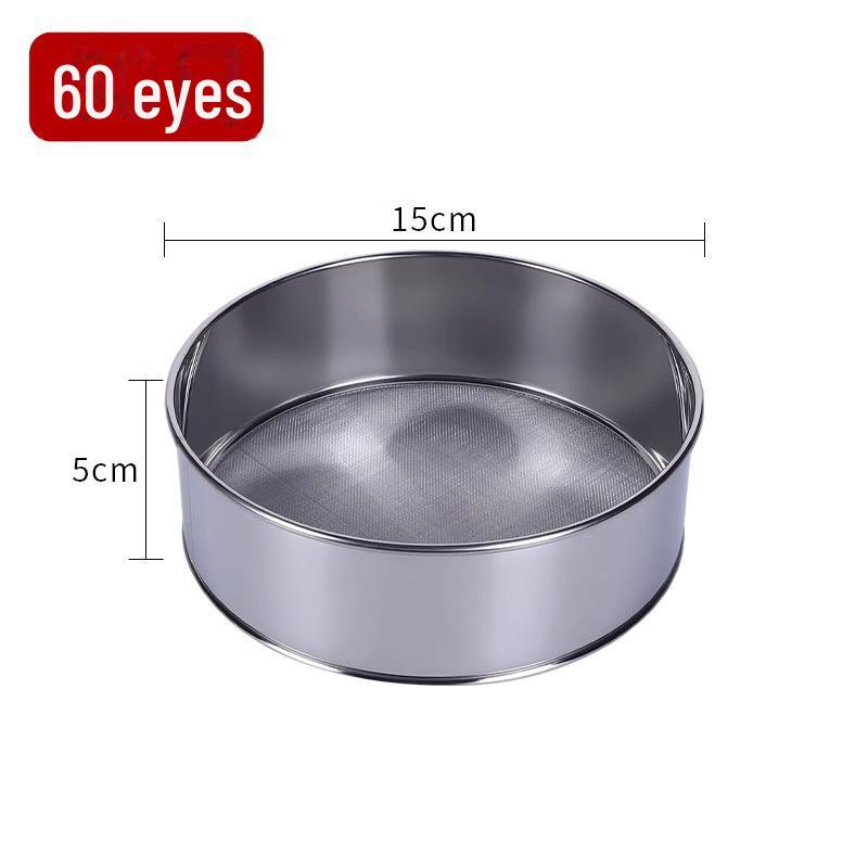 Thickened Stainless Steel 60 Mesh Flour and Noodle Sieve for Ultra-Fine Filtering