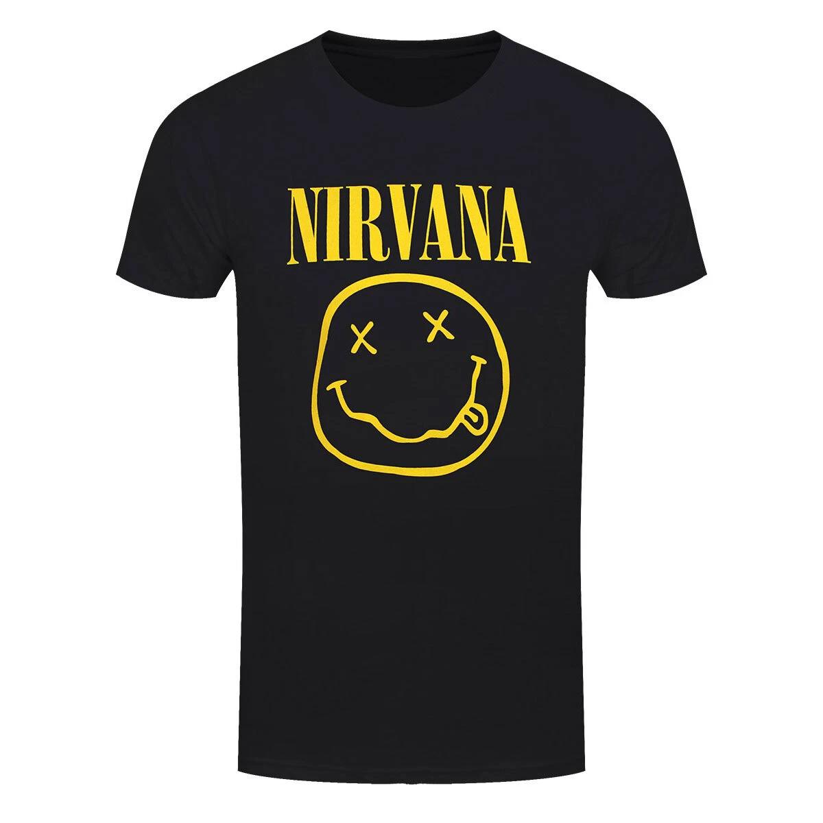 Футболка Nirvana Счастливое Лицо Курт Кобей Группа Официальная Черная Новая S
