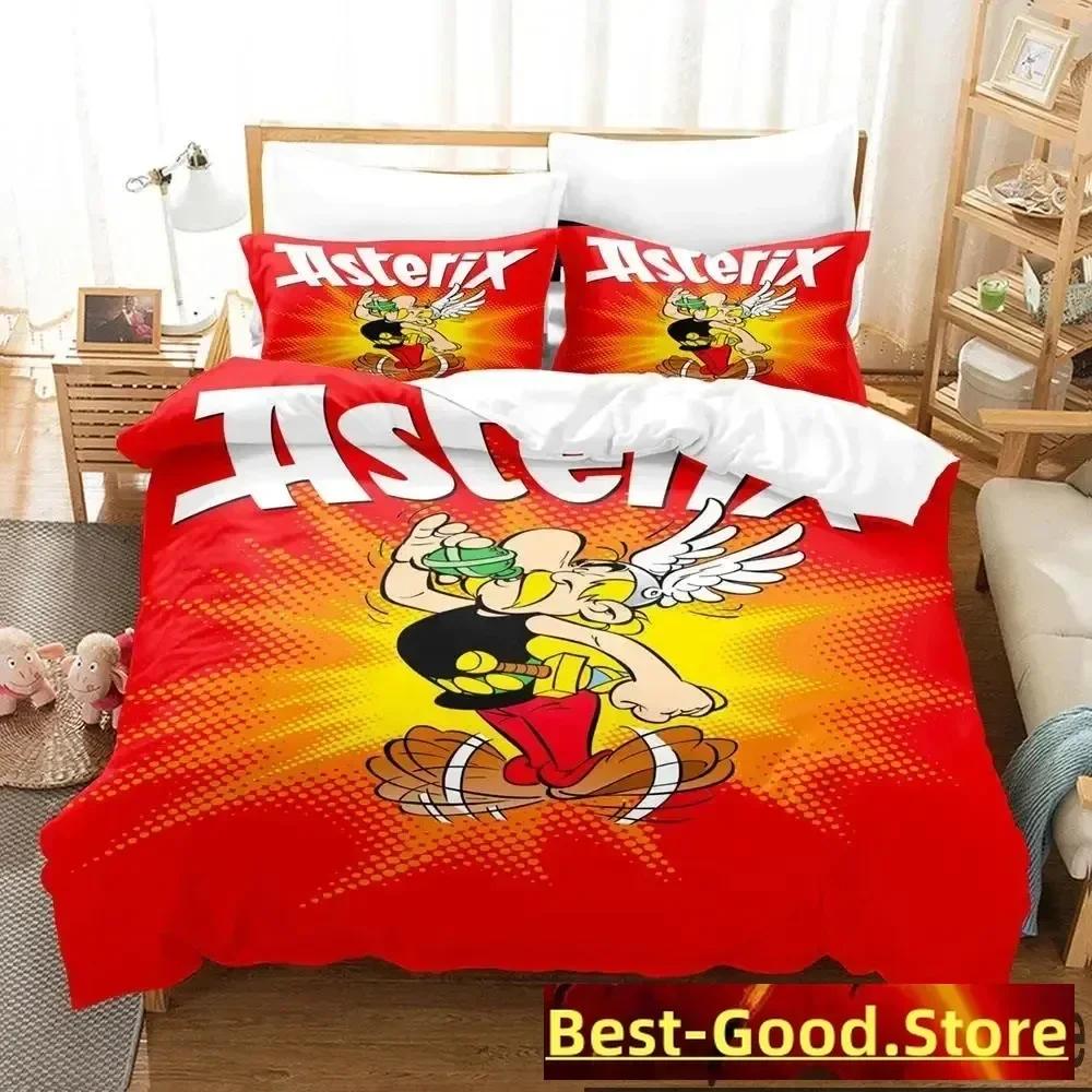 3D Gaul Hero Asterix Bedding Set Printed Bed Set With Pillowcase Duvet Cover Soft Single Double Queen Super King Size boys Adult