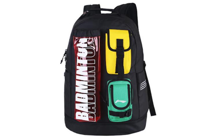Li Ning Polyester Badminton Backpack Regular Unisex Black Multicolor ABSQ382-1
