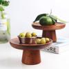 Solid Wood High Footed Dessert Plate Display Stand Cake Stand Bread Plates Dim Sum Dish Sushi Plate Fruit Plates Snack Bowl Tray