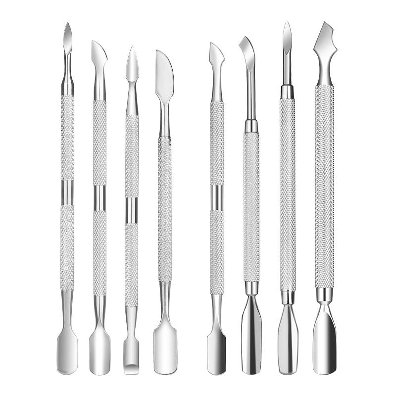 Double-Ended Stainless Steel Cuticle Scraper & Pusher Tool for Nail Art Removal