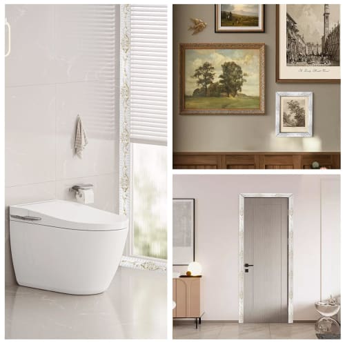 600cm*3.6cm Molding Trim, Adhesive Corner Trim, Flexible Molding Trim, 3D Wall Trim for Mirror Edges, Furniture, Door Frames, Ceilings, Home Decor (Wh