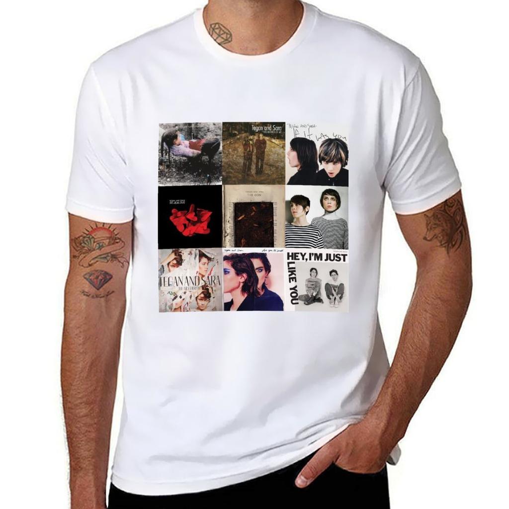 Tegan Sara All Albums Tshirt Basic Solid Color Short Sleeve Cotton Top Tshirt