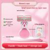 5-Blade Pink Ladies Razor for Full Body Hair Removal - Underarm & Private Areas