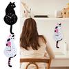 Cat Pend-ulum Wall Clock Cute Cat Clock With Movable Wagging Tail Wall Clock Silent Clock Decoration For Bedroom Living Room