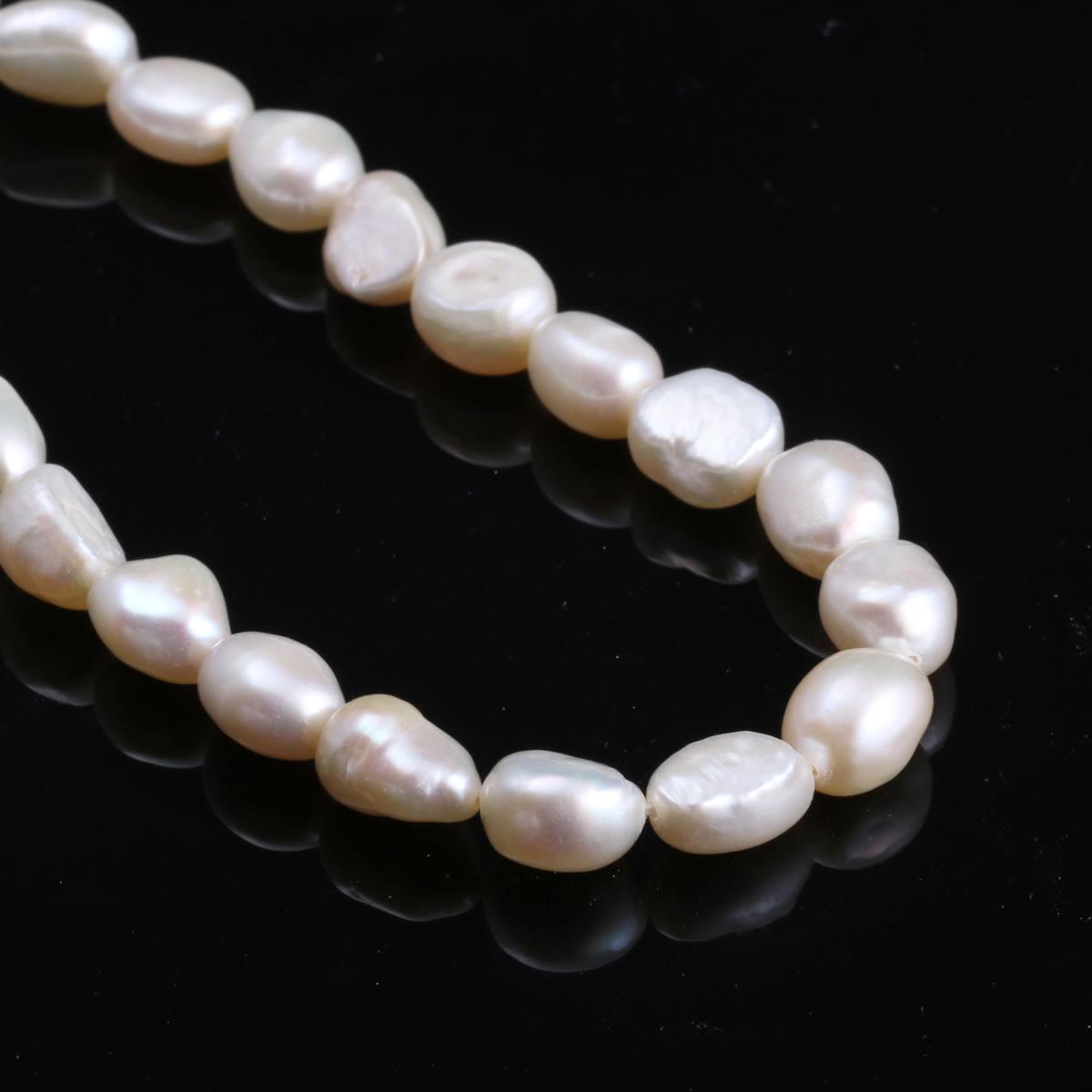 

1String, Natural Freshwater Pearls, 8-9mm Irregular Pearl Beads for Jewelry Making DIY Necklace Supplies, Birthday Party Gifts for Women, 36cm 1String/8-9mm-36cm белый