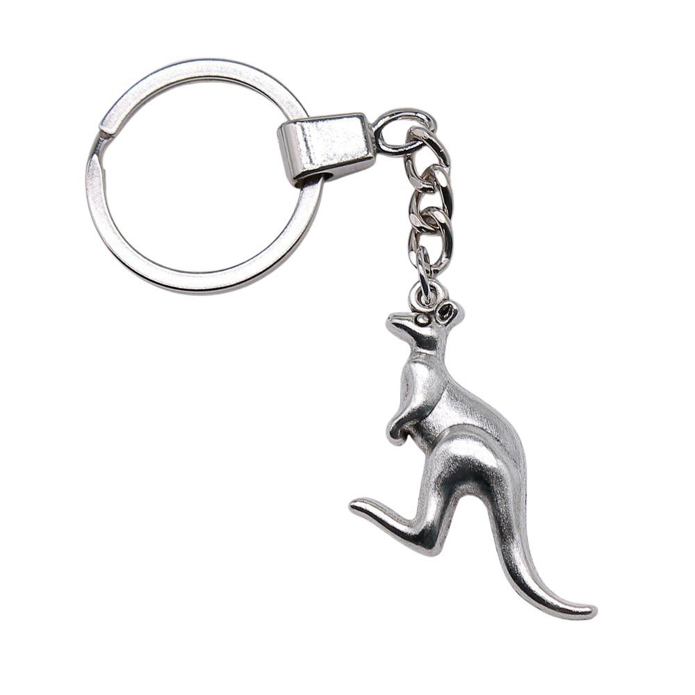 Dinosaur Animal Prehistoric Creature Pendant Antique Bronze Metal Keychain with 30mm Ring for Women High Quality