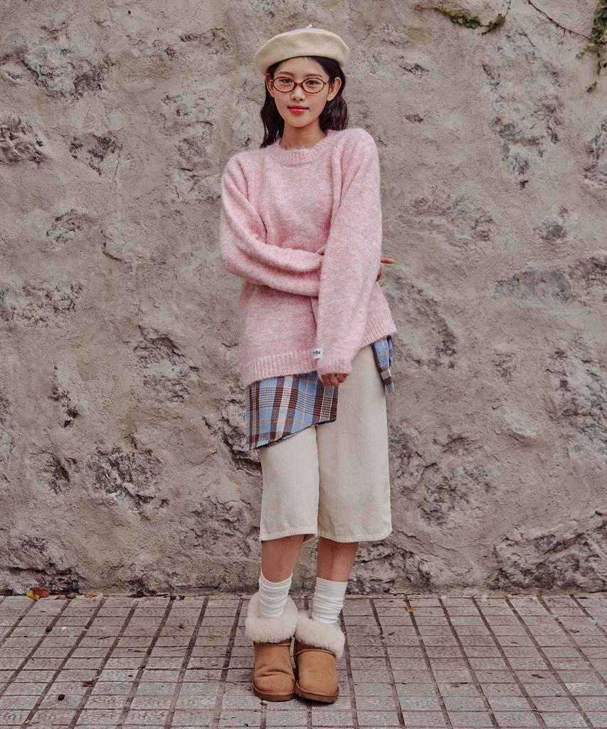 SWEET SOUP Loose Fit Lettering Point Knit (Wbblkf2)