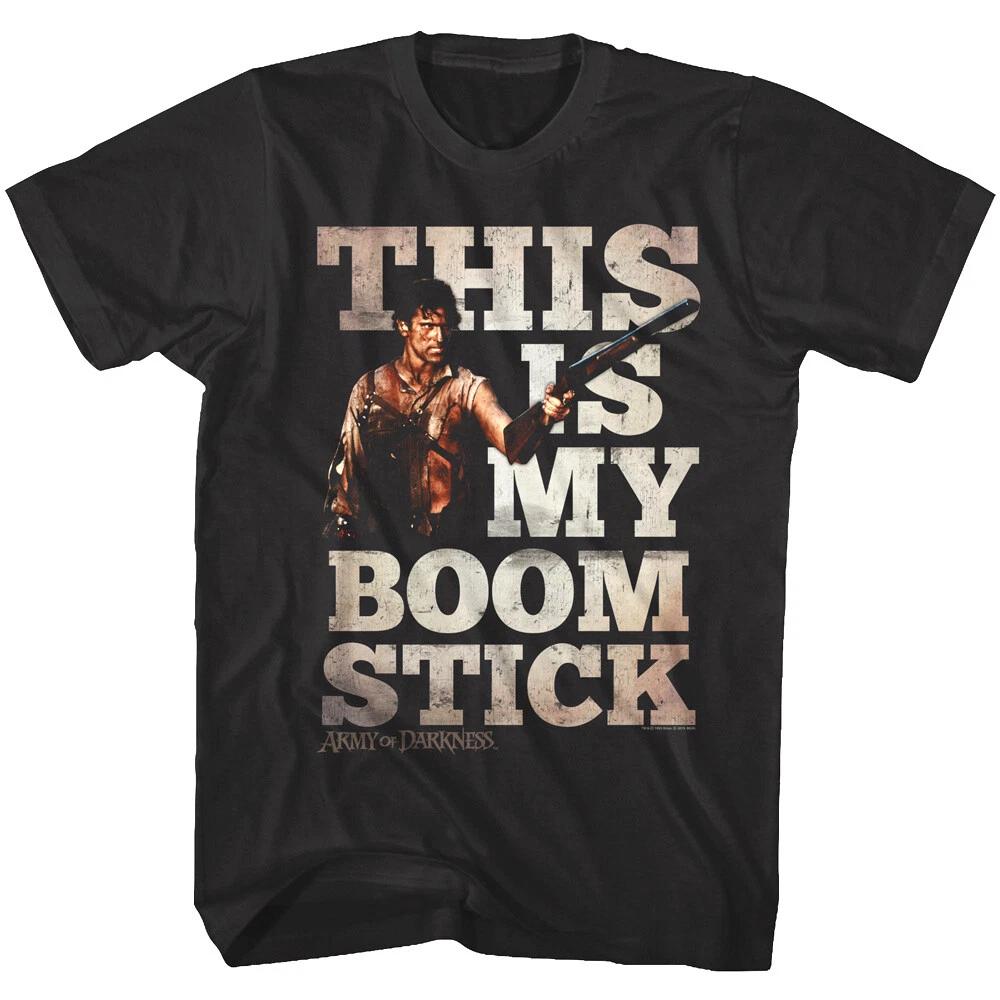 Army of Darkness This is My Boom Stick Men s T Shirt Ash Shot Gun Horror Movie XXL