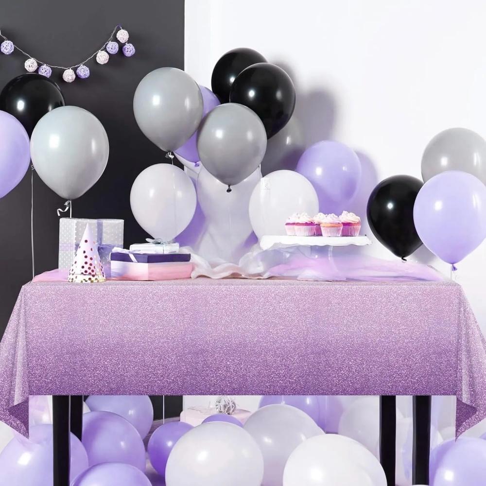 1PC Colorful Tablecloth Decorations Shiny Iridescent Laser Table Covers for Birthday Wedding Party Gradient Tableware