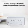 Digital Led Alarm Clock Voice Control Battery USB Dual Power Adjustable Brightness Mute For Teens Bedrooms Bedside