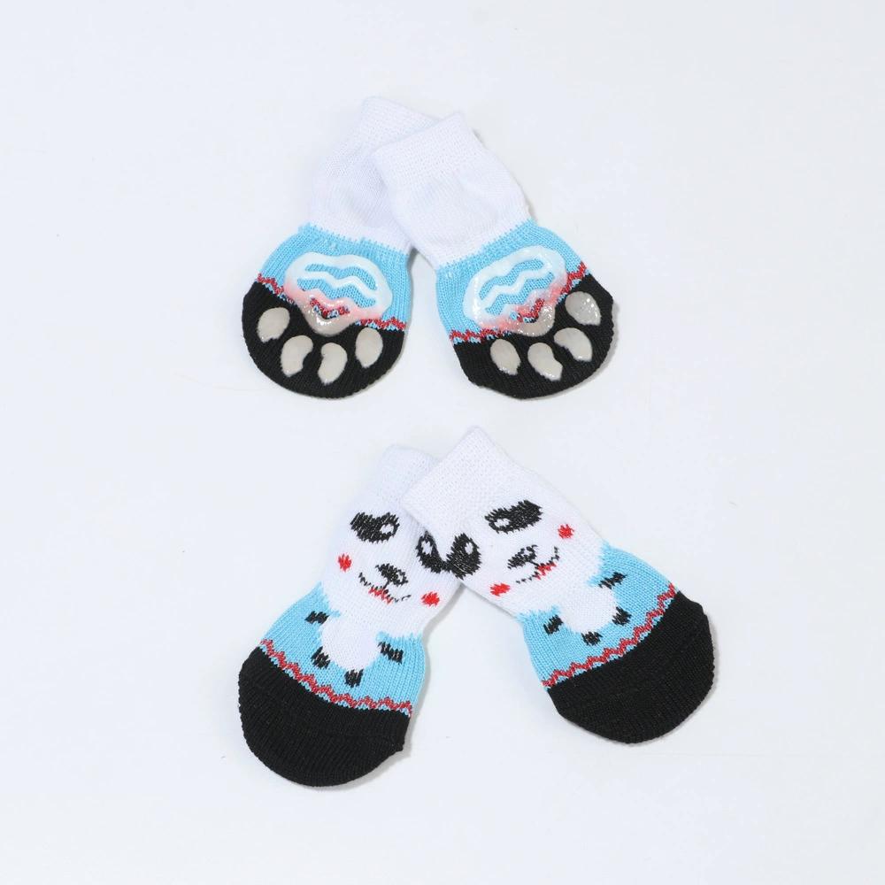 Pet Socks Dog Paw Covers - High-Quality Non-Slip Soles Cotton Socks for Small Dogs & Teddy Dogs (Pet Supplies) 4PCS/Set