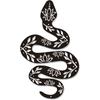 Metal Yoga Snake Wall Art, Lotus Bohemian Home Decor, Spiritual Gothic Witchcraft Sculpture 16 Inch