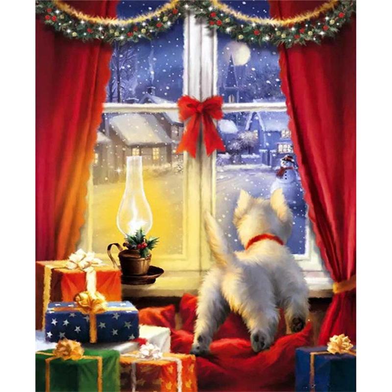 5D DIY Diamond Painting Cute Puppy Diamond Mosaic Diamond Embroidery Full Set Cross Stitch Kits Home Decor Gifts