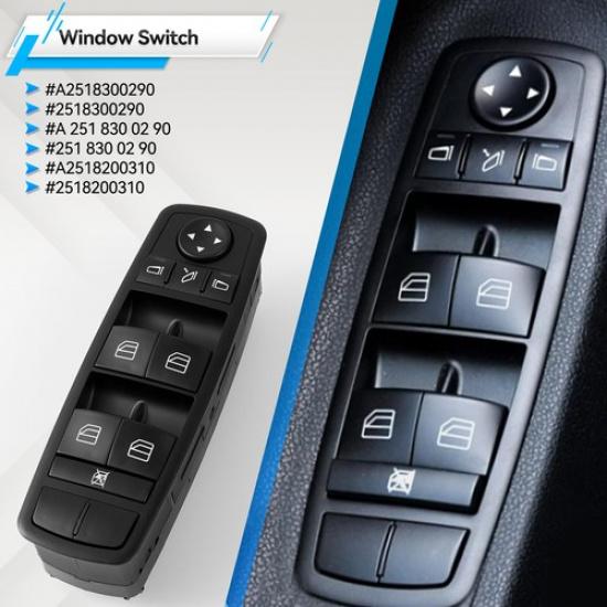 Front Master Power Window Switch For Mercedes-Benz ML350 2006-2011 2518300290