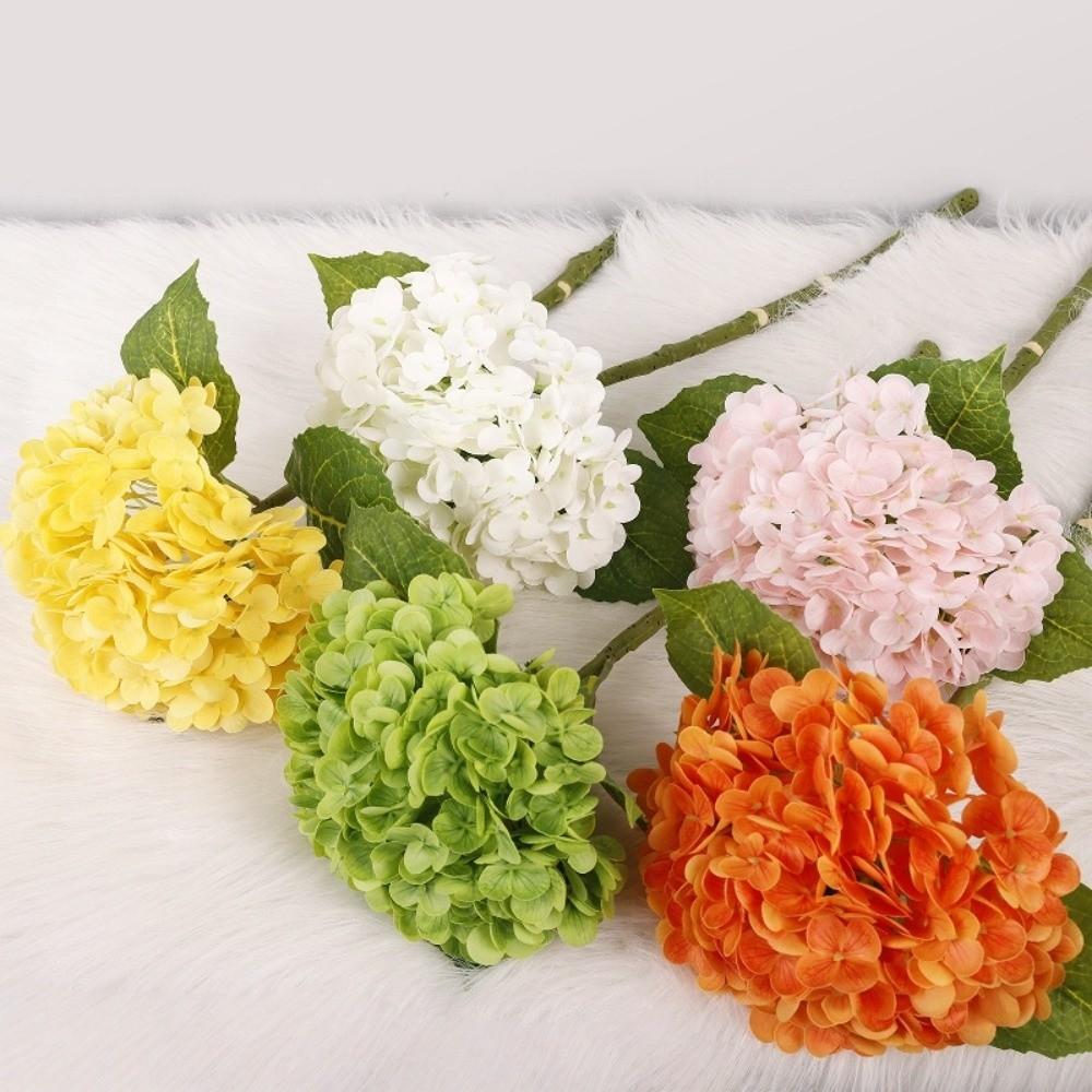 Green Leaf Simulation Colorful Hydrangea Real Touch Fake Flower Home Living Room Decor