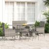 VidaXL Garden Lounge Set 6 Pcs with Cushions Grey Wicker 319509