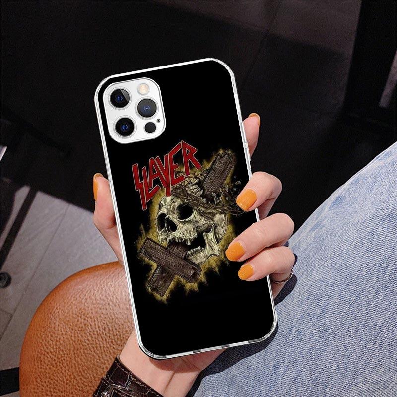 Slayer Heavy Metal Rock Band Handyhülle Für iPhone 17 Air 16 Pro Max 16E 15 + 14 Plus 11 12 13 Mini 7 8 SE Geschenk Druckabdeckung Fund