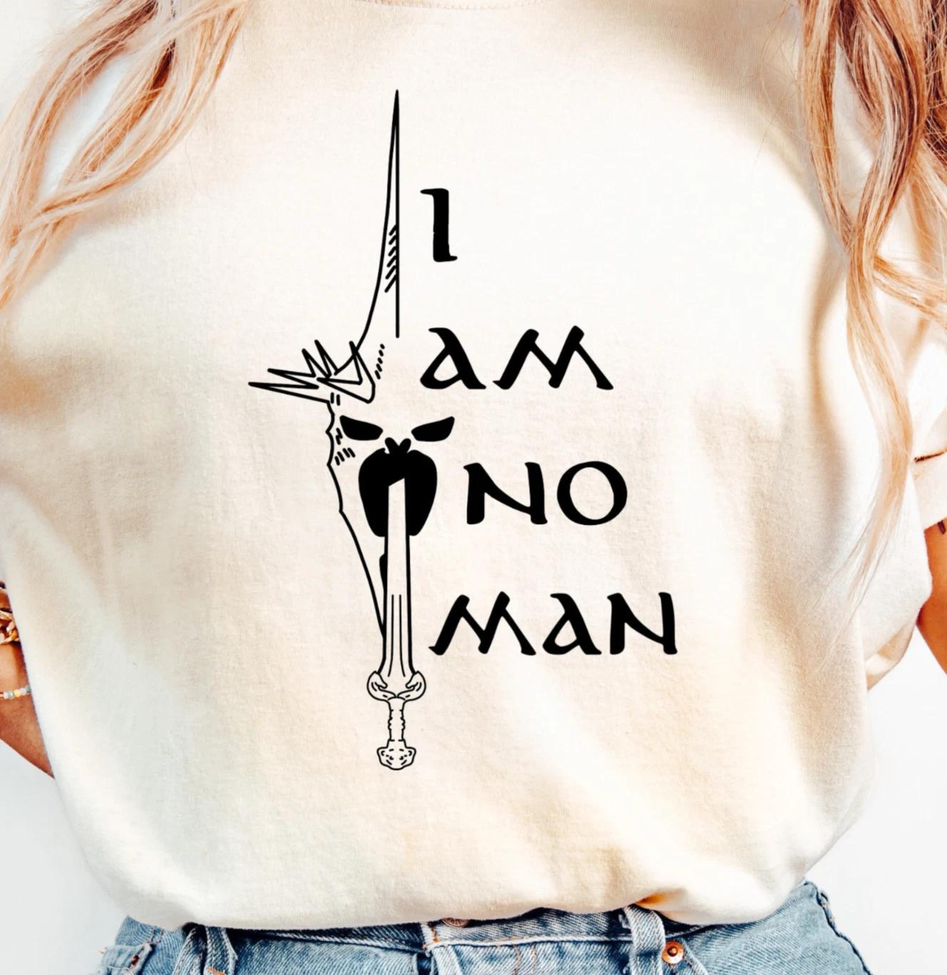 I Am No Man T-shirt | Feminist Quote, LotR Inspired Tee, Women s Empowerment L