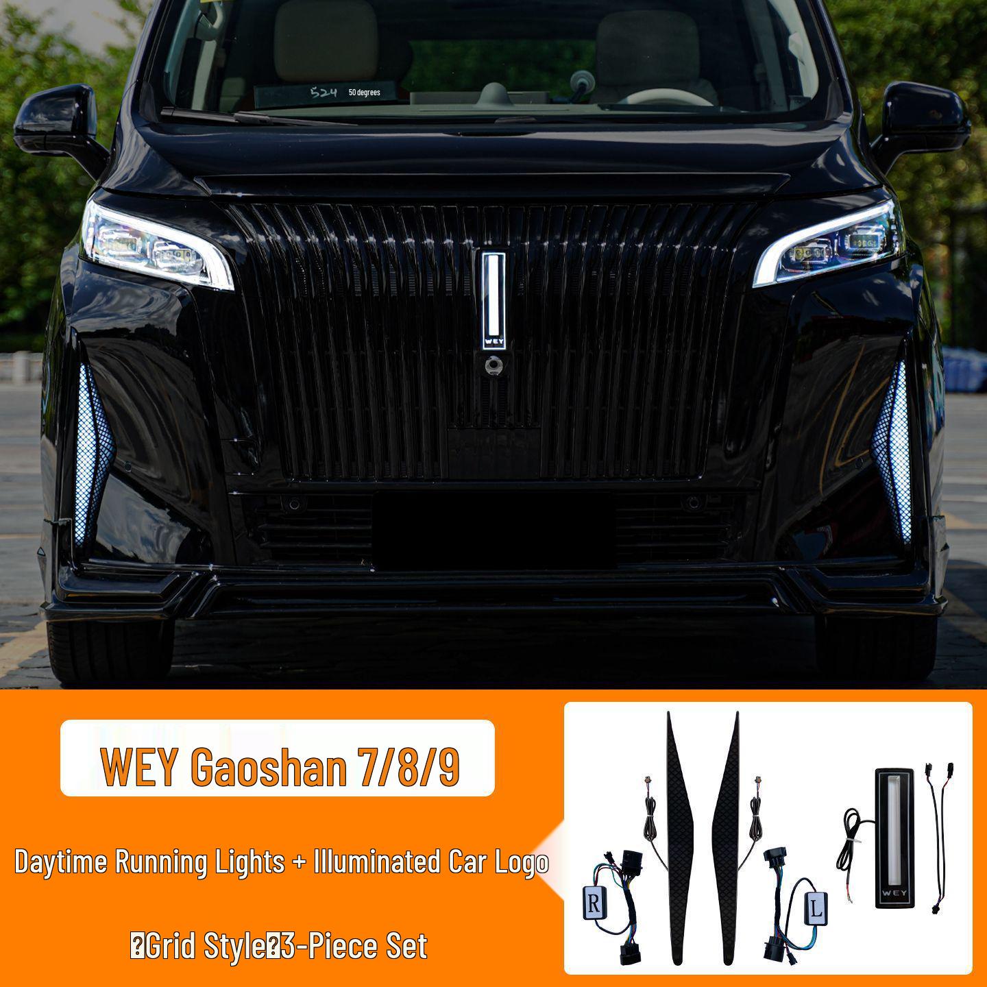 

Dual-Color Turn Signal LED for Wei Pai Gaoshan: Daytime Running Luminous Car Emblem with Sequential Lights Mesh Style Three-Piece Set