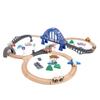 Holzeisenbahn-Set, batteriebetrieben, Montagesatz, Bauspielzeug, Simulationseisenbahn-Spielzeugmodell